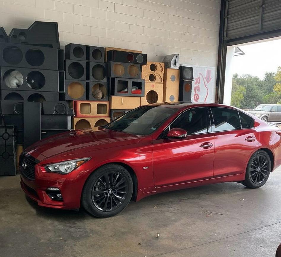 Gloss red sedan completed by Phantom